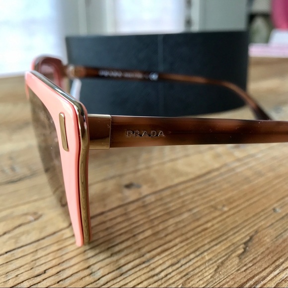 PRADA Gradient Geometric Sunglasses in Peachy Pink - Picture 4 of 4